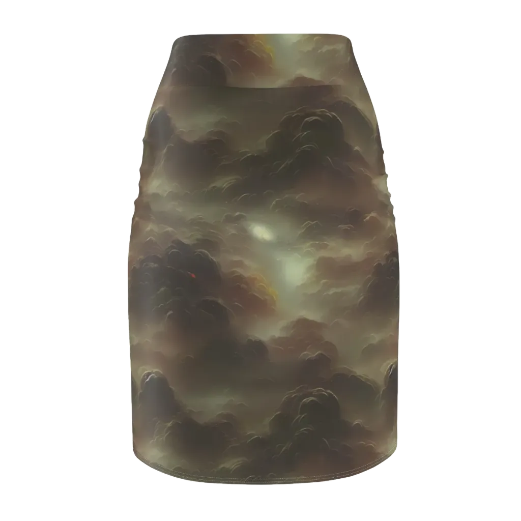 Celestial Dreamscape on Pencil Skirt — Back