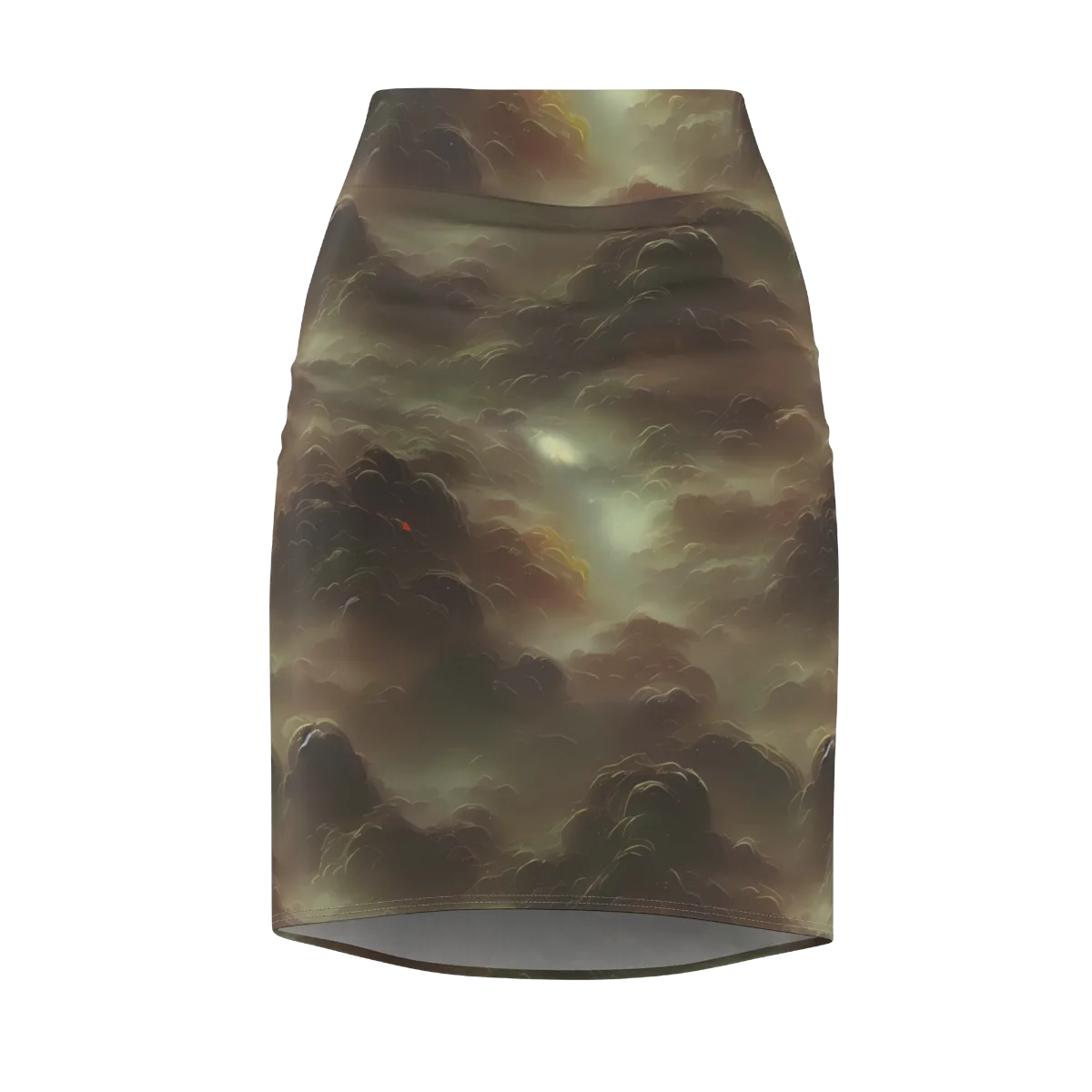 Celestial Dreamscape on Pencil Skirt — Front