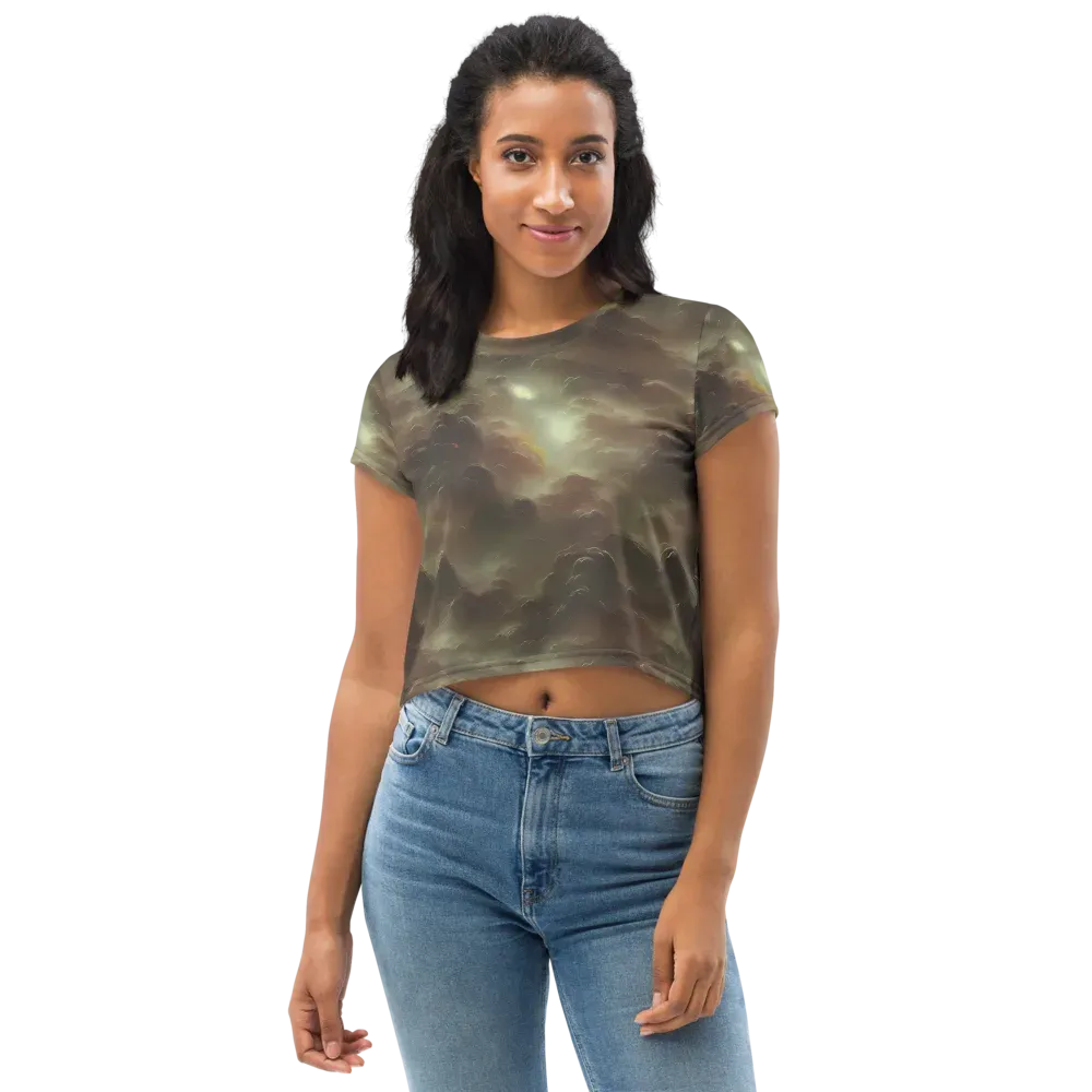 Celestial Dreamscape on Crop Tee — Front