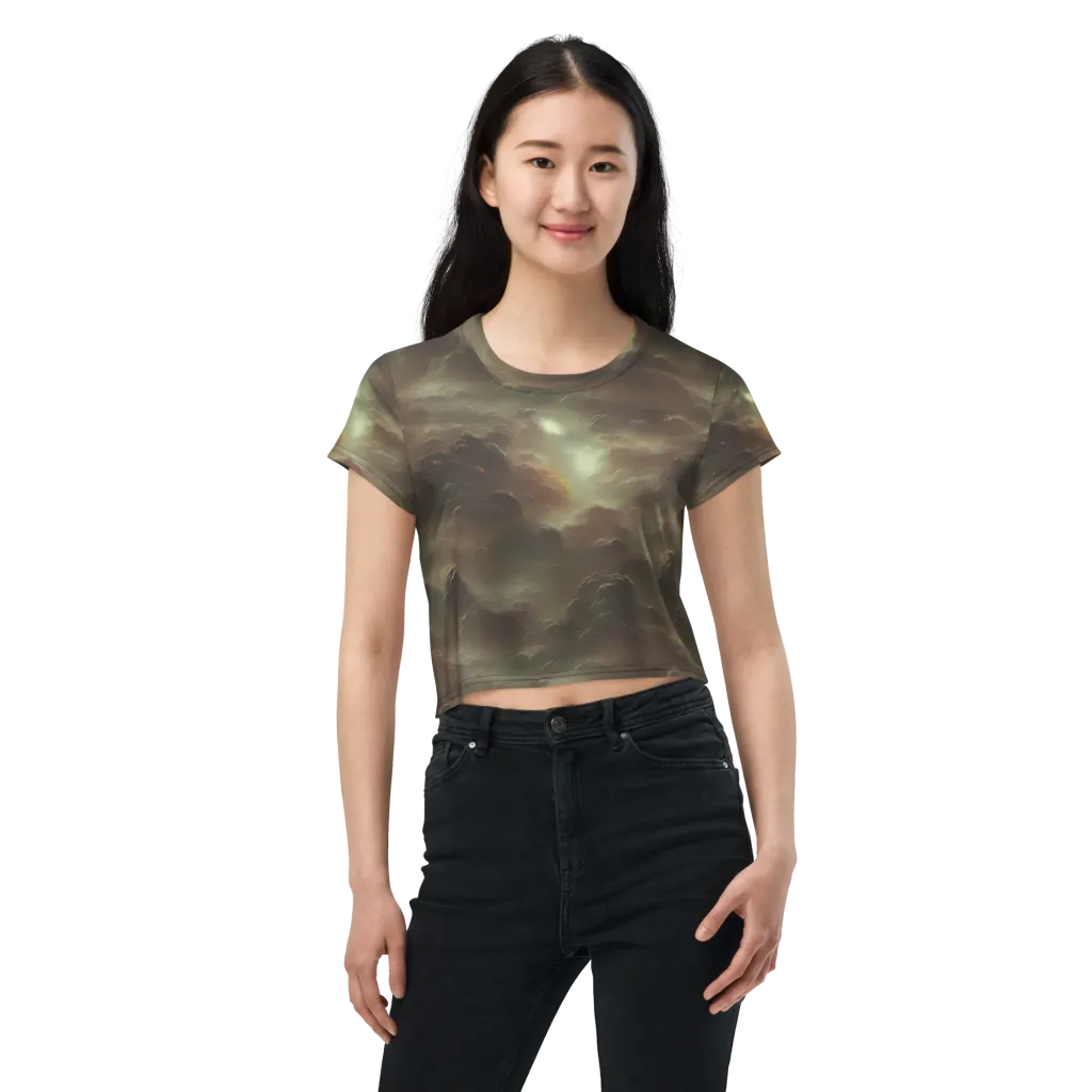 Celestial Dreamscape on Crop Tee — Front
