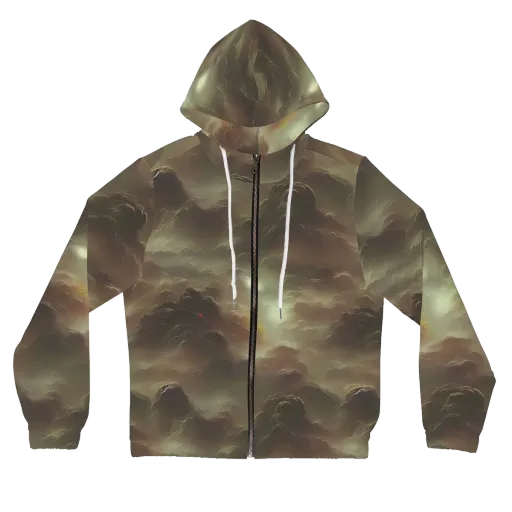 Celestial Dreamscape on a Women's Full-Zip Hoodie