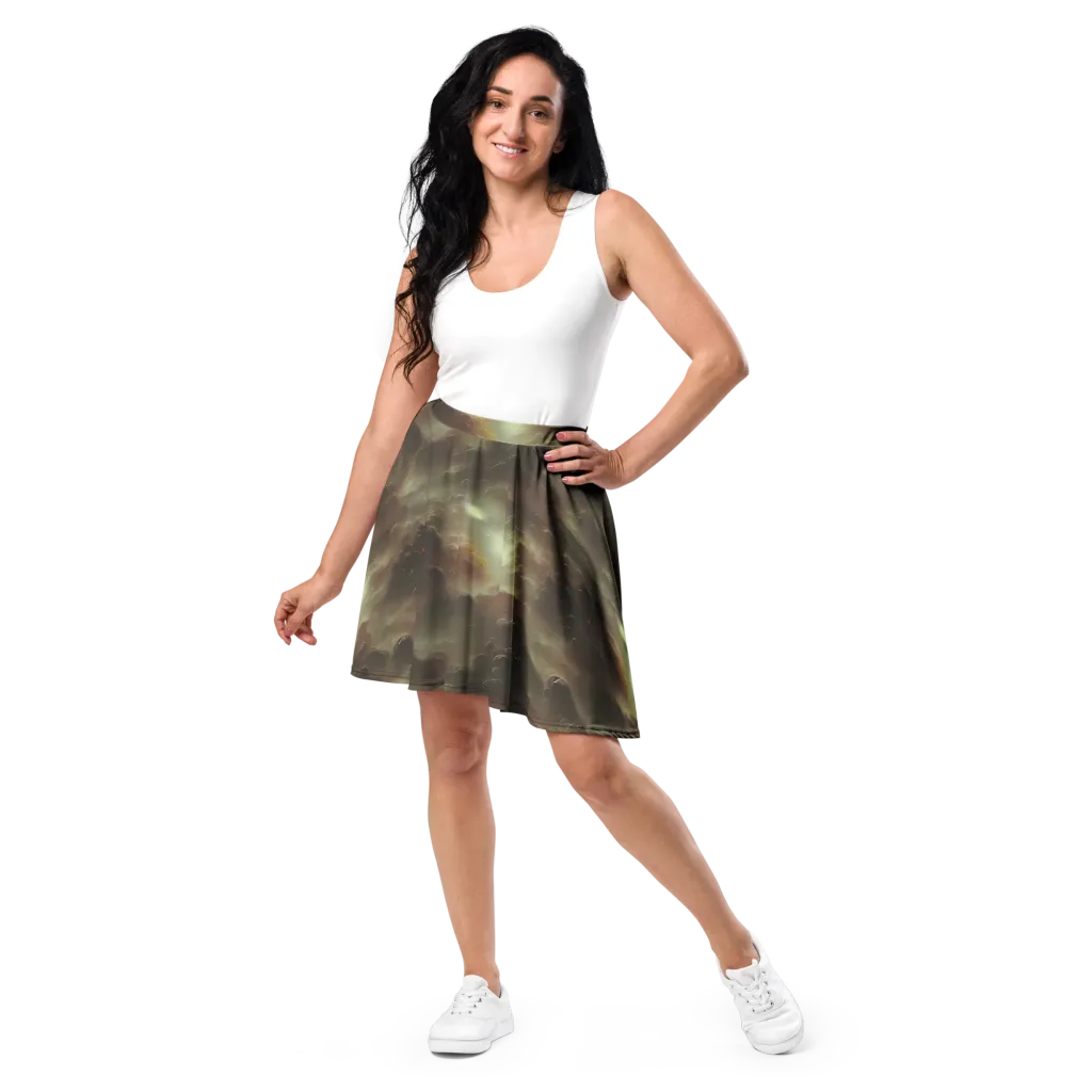Celestial Dreamscape on Skater Skirt — Front