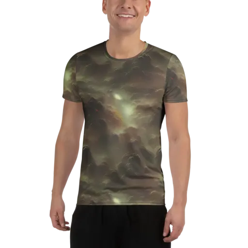 Celestial Dreamscape on a Men's Athletic T-Shirt