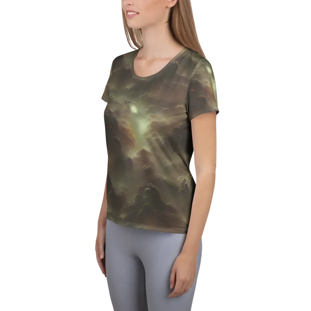 Celestial Dreamscape on Women's Athletic T-Shirt — Left