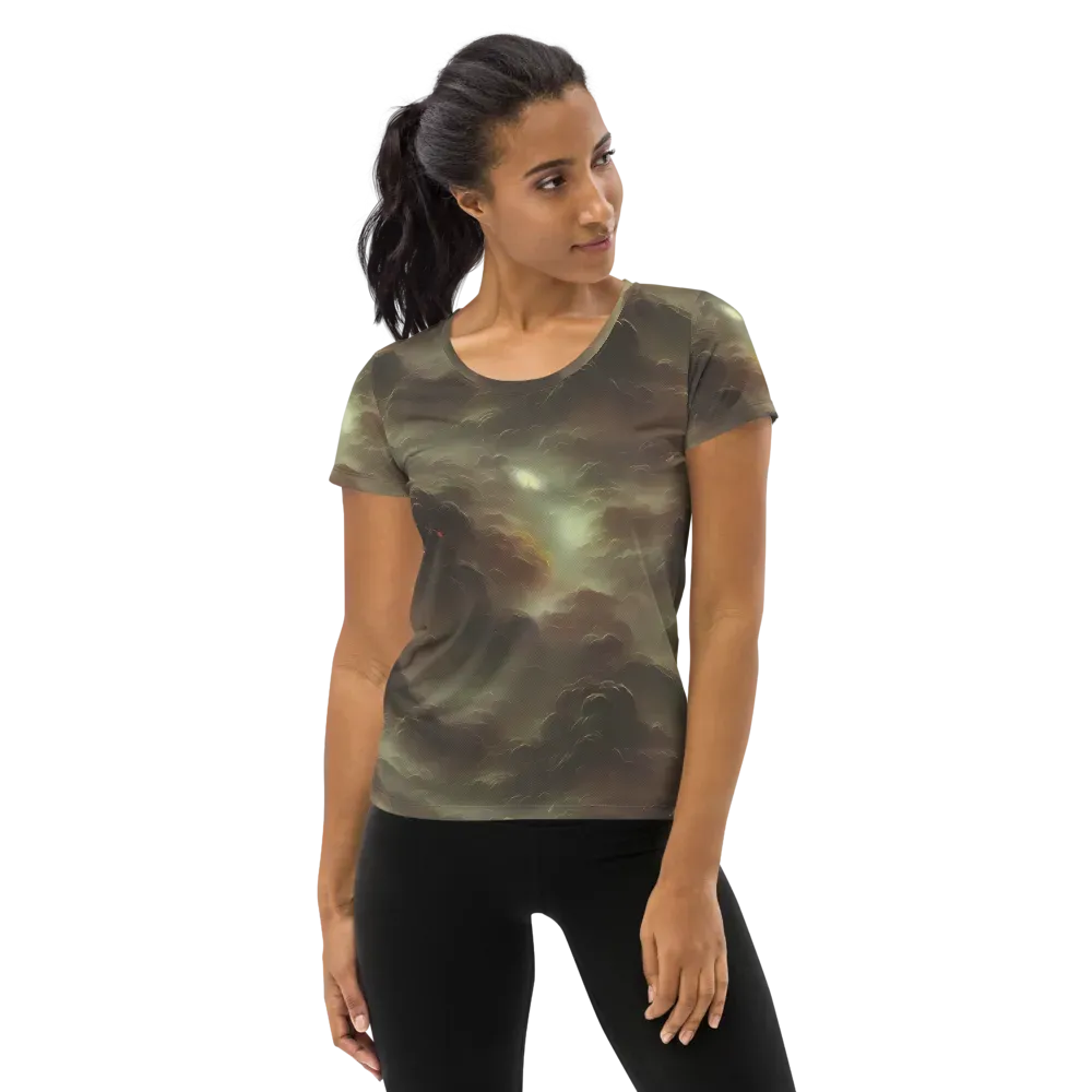 Celestial Dreamscape on Women's Athletic T-Shirt — Front