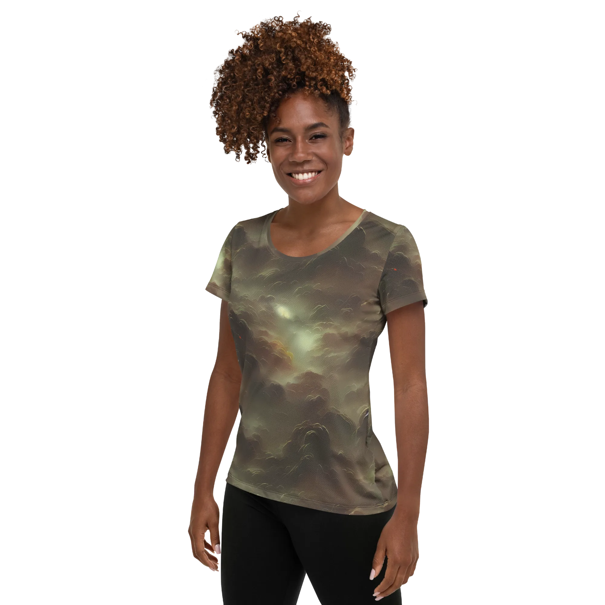 Celestial Dreamscape on Women's Athletic T-Shirt — Left