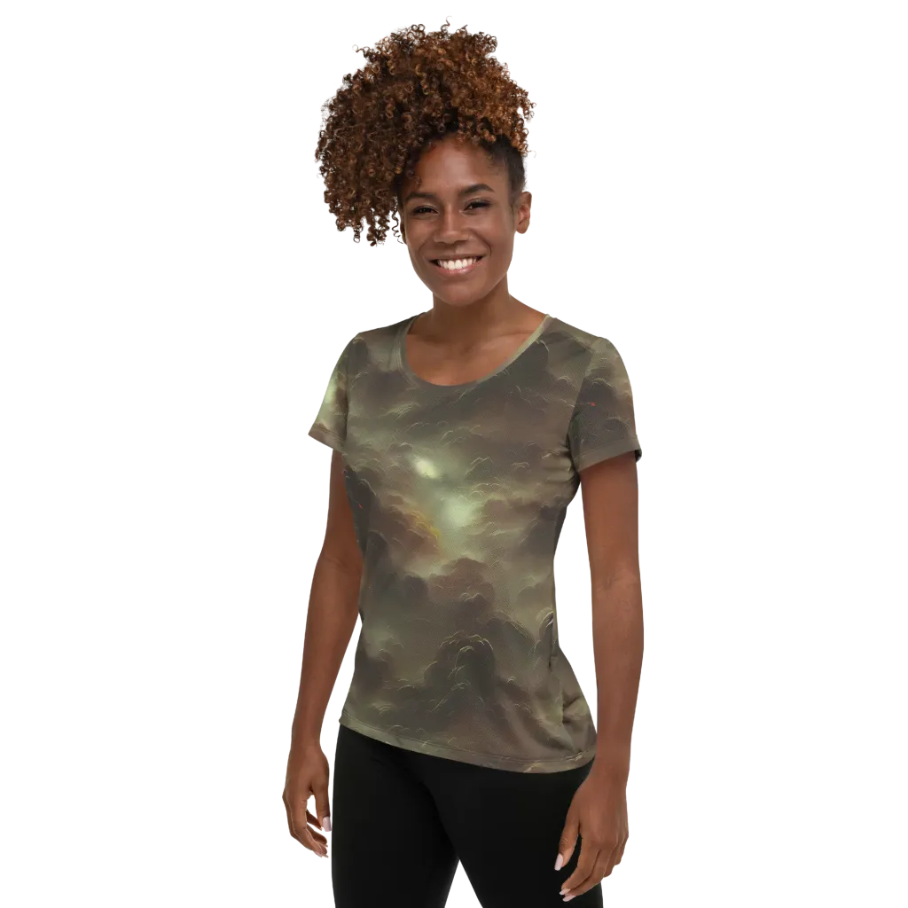 Celestial Dreamscape on Women's Athletic T-Shirt — Left