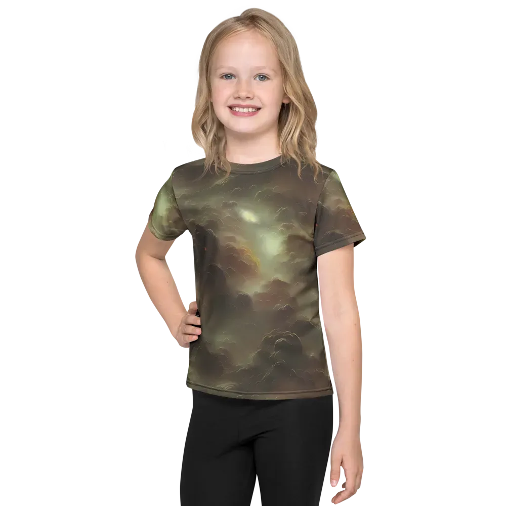 Celestial Dreamscape on Kids Crew Neck T-Shirt — Front