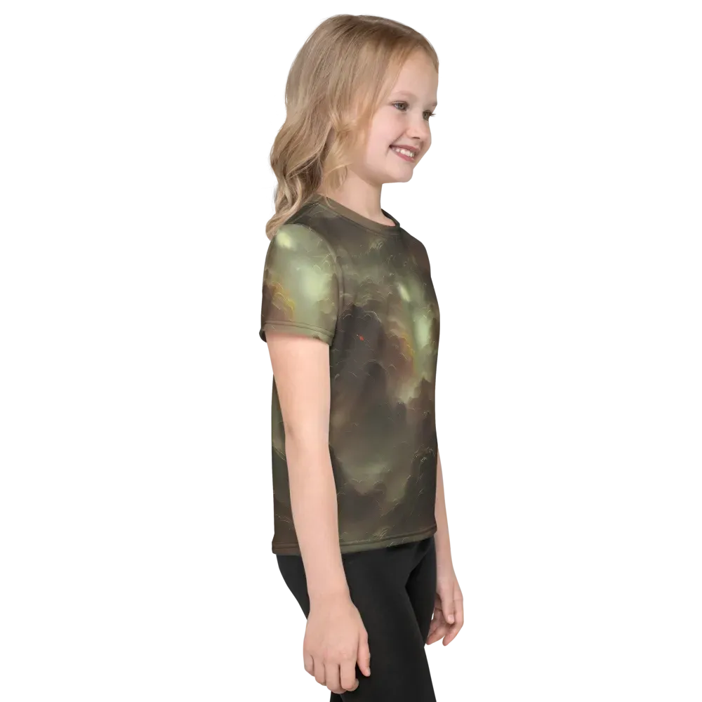 Celestial Dreamscape on Kids Crew Neck T-Shirt — Right