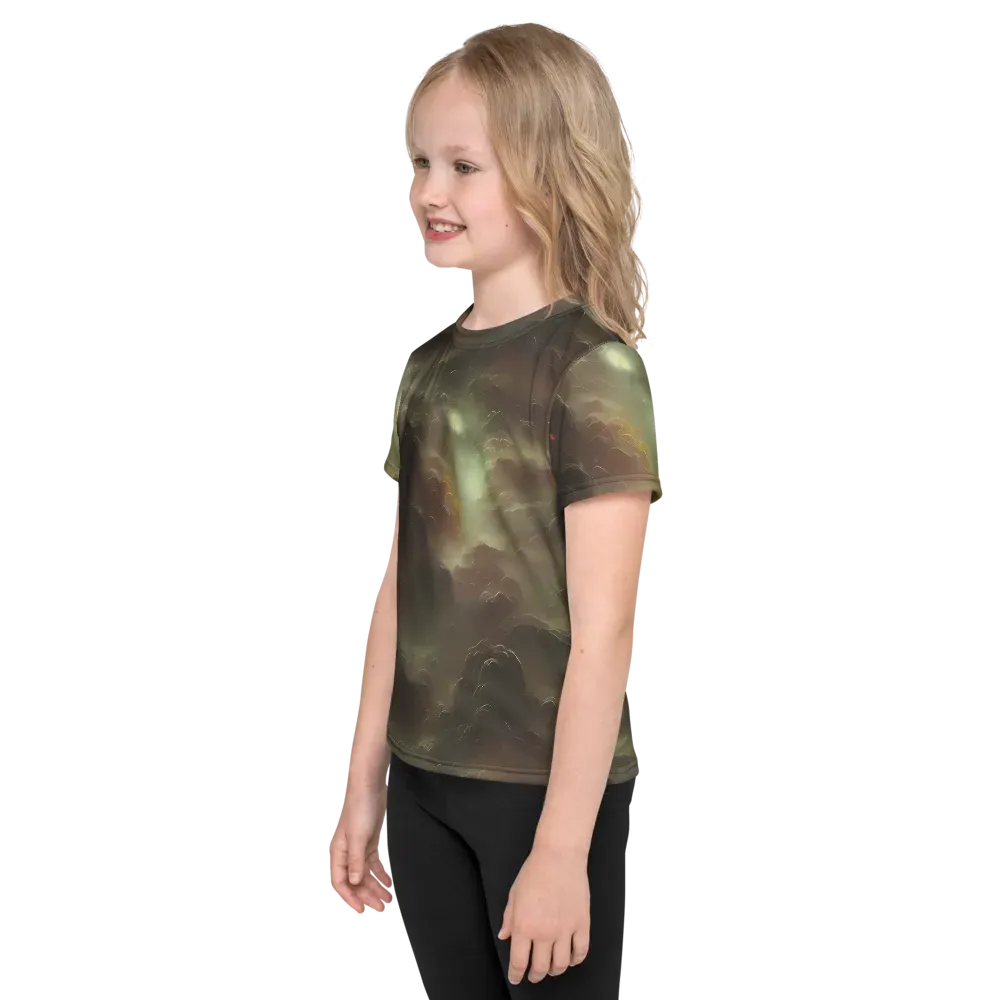 Celestial Dreamscape on Kids Crew Neck T-Shirt — Left