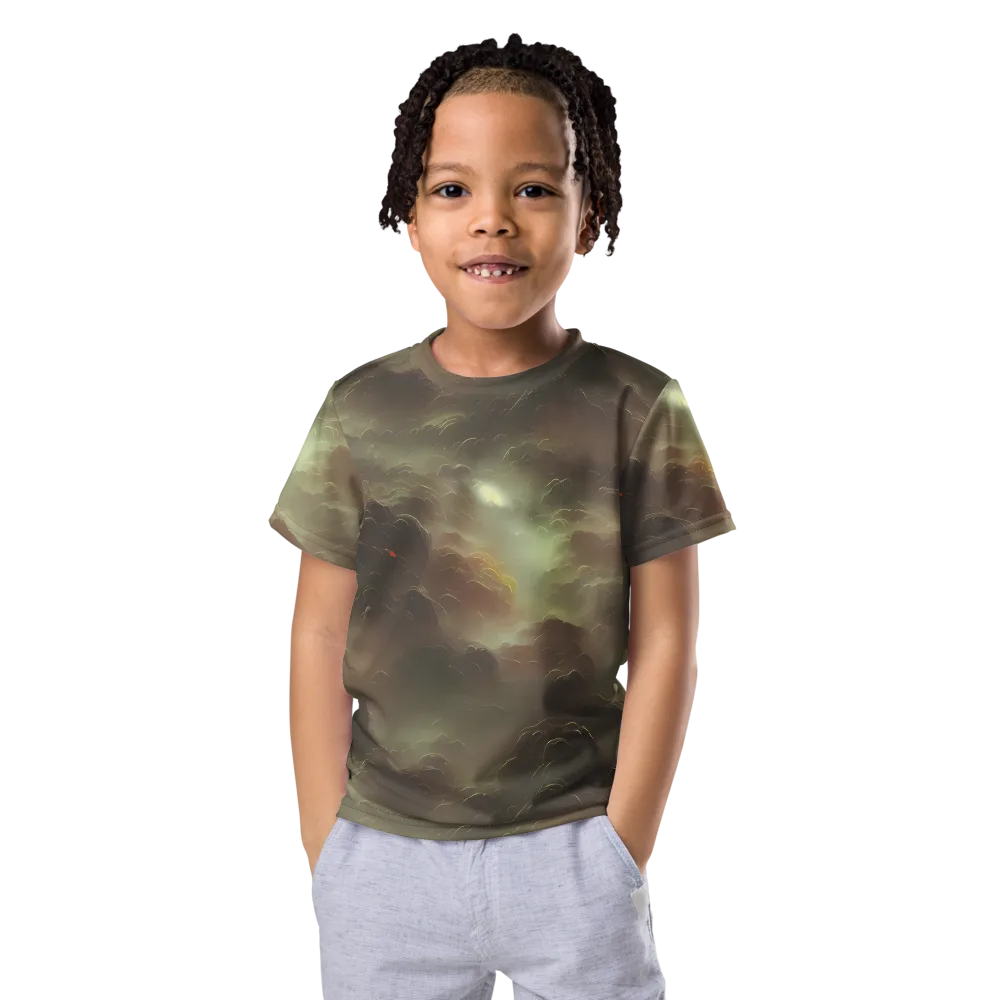 Celestial Dreamscape on Kids Crew Neck T-Shirt — Front