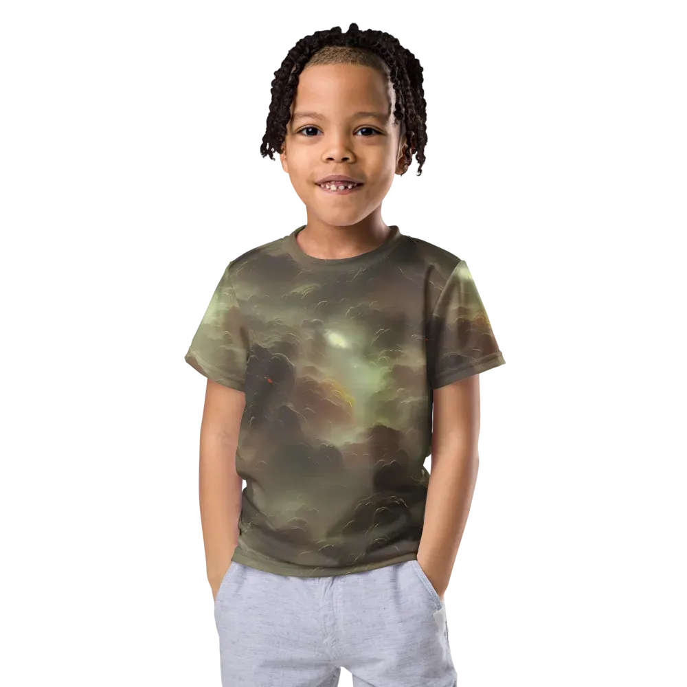 Celestial Dreamscape on Kids Crew Neck T-Shirt — Front