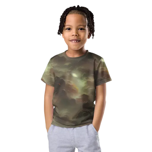 Celestial Dreamscape on a Kids Crew Neck T-Shirt
