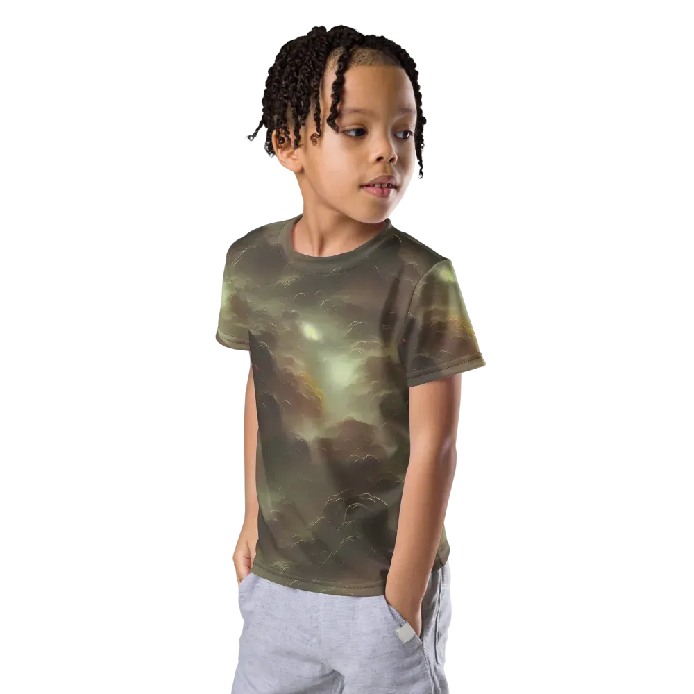 Celestial Dreamscape on Kids Crew Neck T-Shirt — Left Front