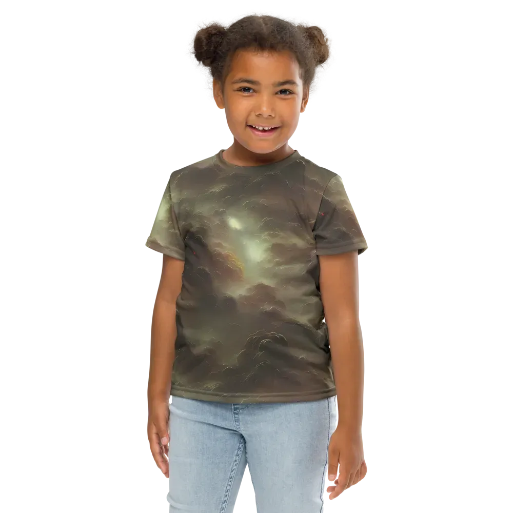 Celestial Dreamscape on Kids Crew Neck T-Shirt — Front
