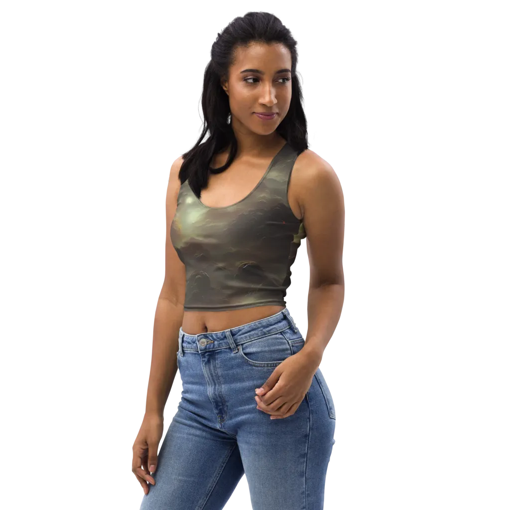 Celestial Dreamscape on Crop Top — Left Front