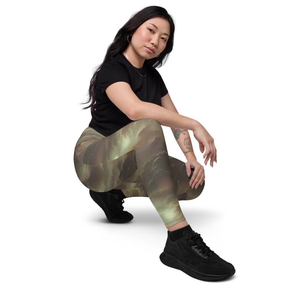 Celestial Dreamscape on Leggings with Pockets — Right Front