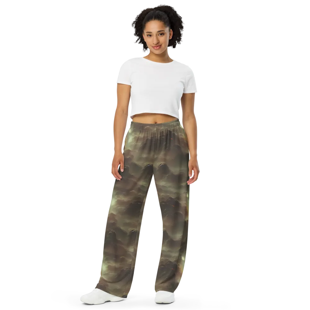 Celestial Dreamscape on Wide-Leg Pants — Front