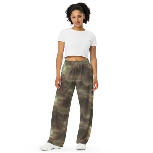 Celestial Dreamscape on a Wide-Leg Pants
