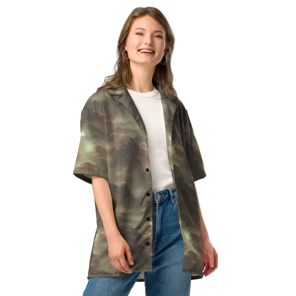 Celestial Dreamscape on Button Shirt — Front