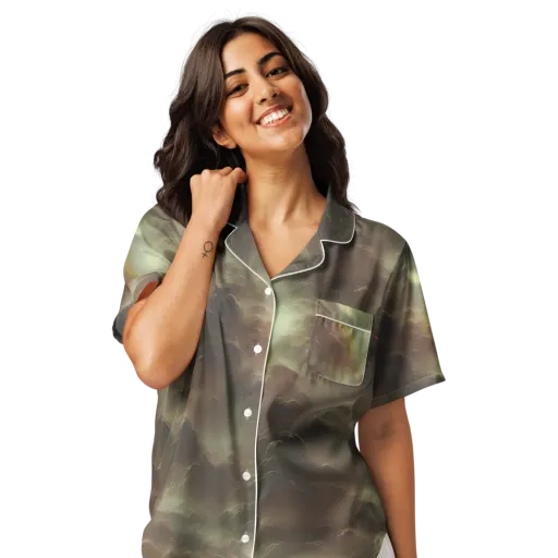 Celestial Dreamscape on a Women's Short Sleeve Pajama Top