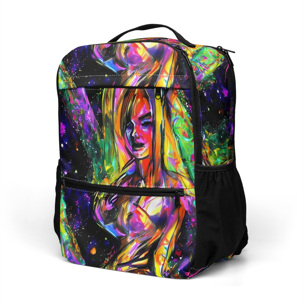 Galactic Flamenco on Utility Backpack — Left Front