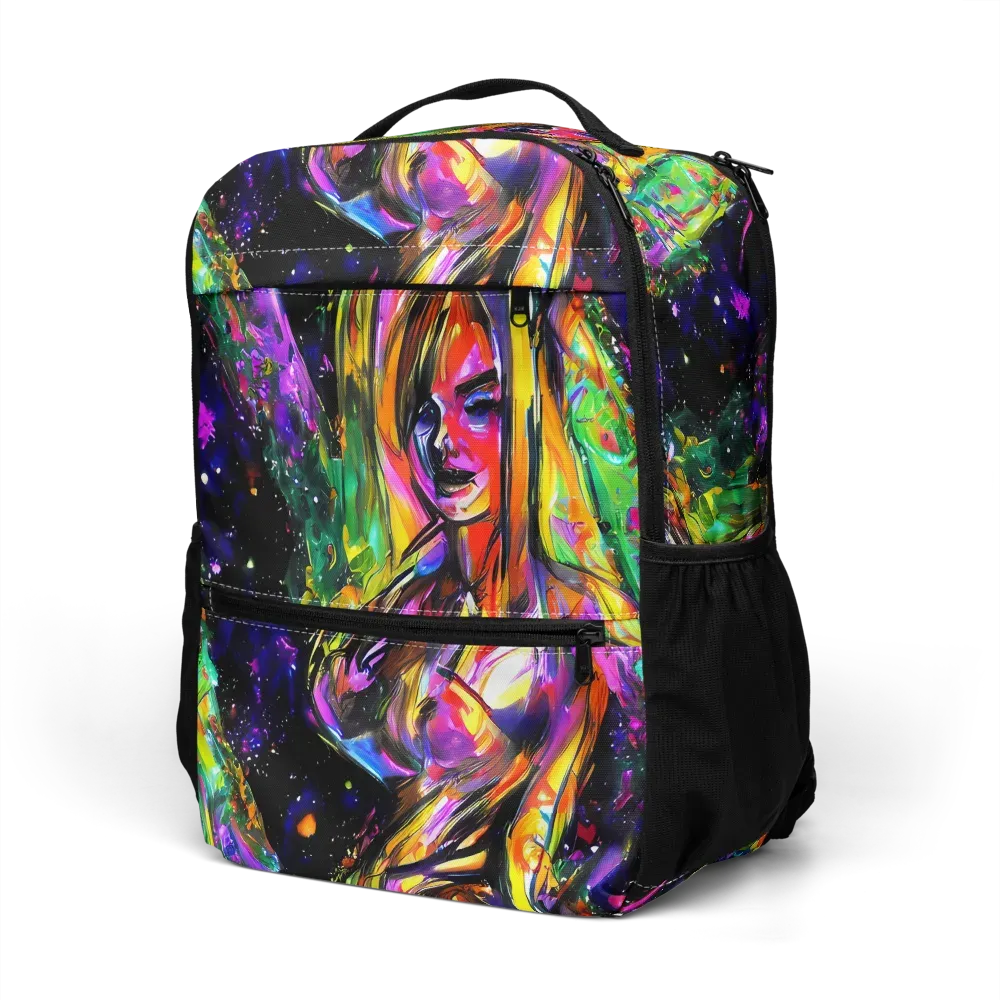 Galactic Flamenco on Utility Backpack — Left Front