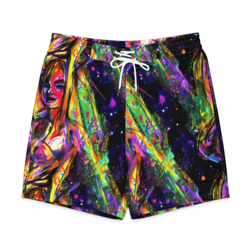 Galactic Flamenco on a Men's Board Shorts