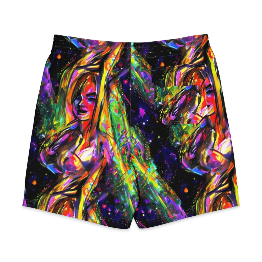 Galactic Flamenco on Men's Board Shorts — Back