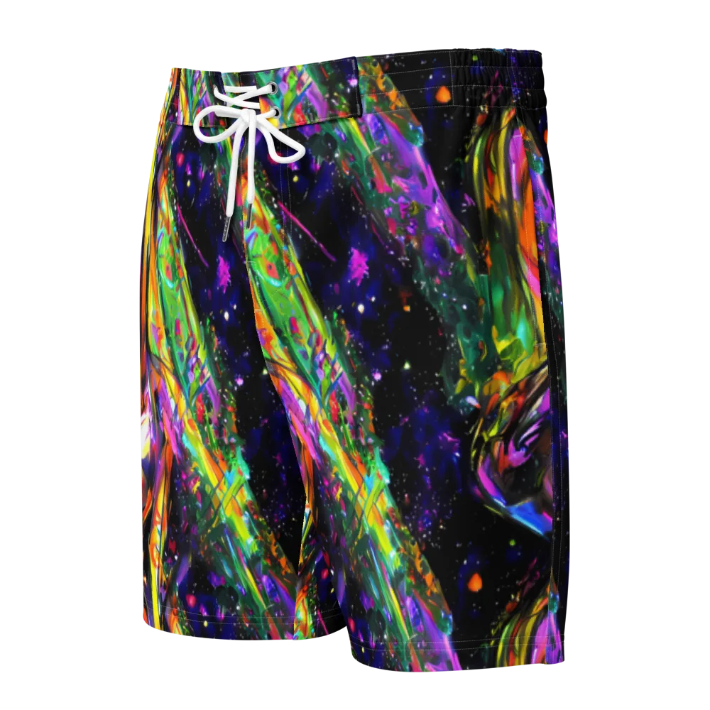 Galactic Flamenco on Men's Board Shorts — Front