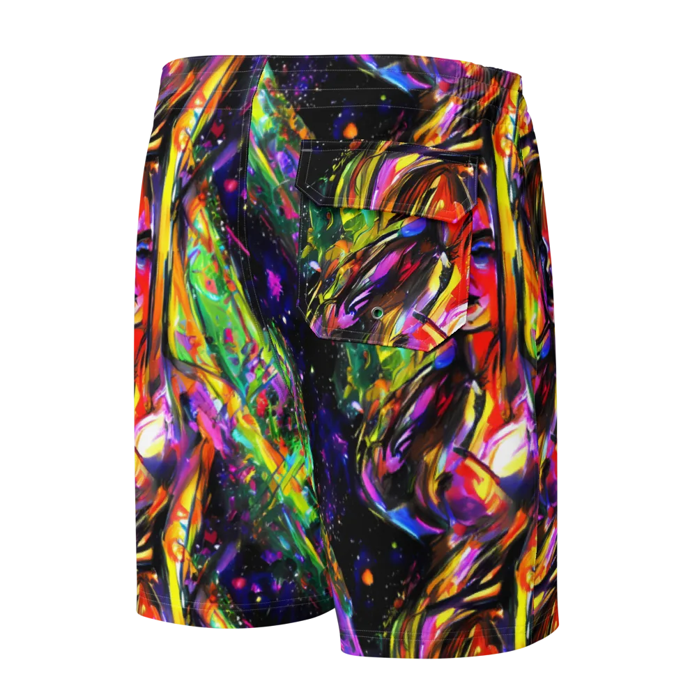 Galactic Flamenco on Men's Board Shorts — Back