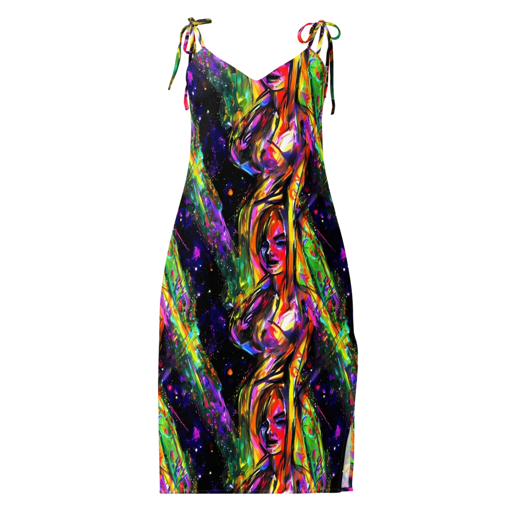 Galactic Flamenco on Slip Dress — Front