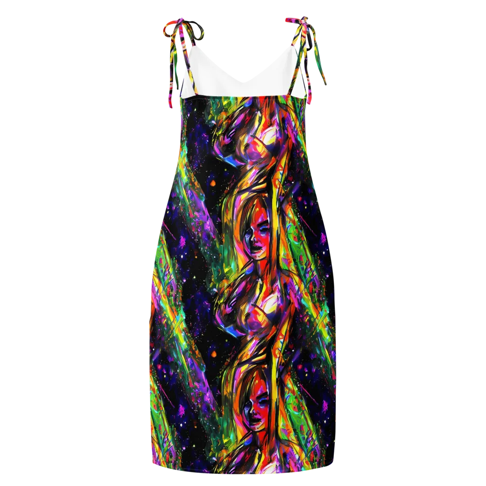Galactic Flamenco on Slip Dress — Back
