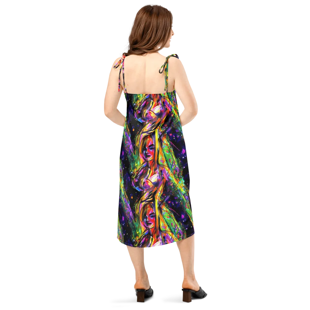 Galactic Flamenco on Slip Dress — Back