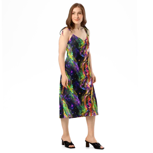 Galactic Flamenco on a Slip Dress