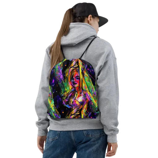 Galactic Flamenco on a Drawstring Bag