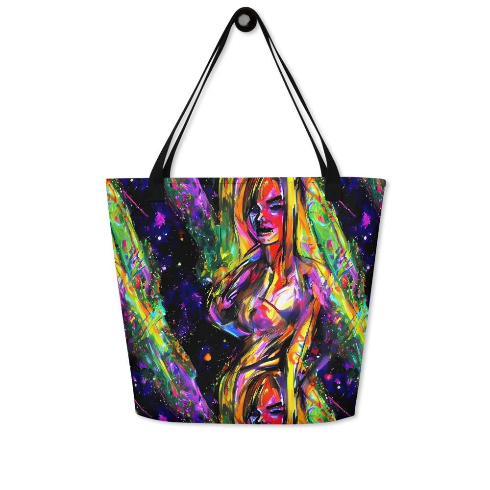 Galactic Flamenco on Large Tote Bag W/ Pocket — Front
