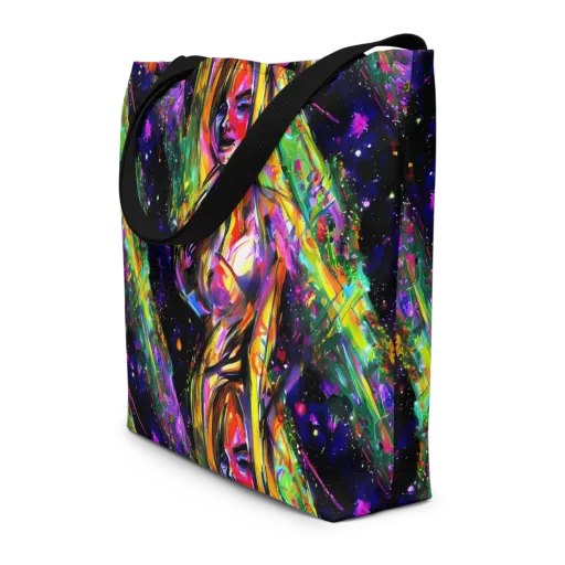 Galactic Flamenco on a Large Tote Bag W/ Pocket