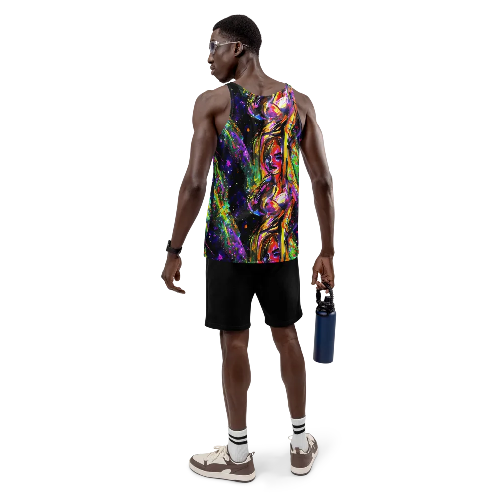 Galactic Flamenco on Men's Tank Top — Back