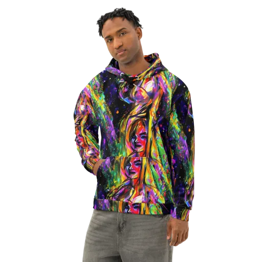Galactic Flamenco on a Cotton Hoodie