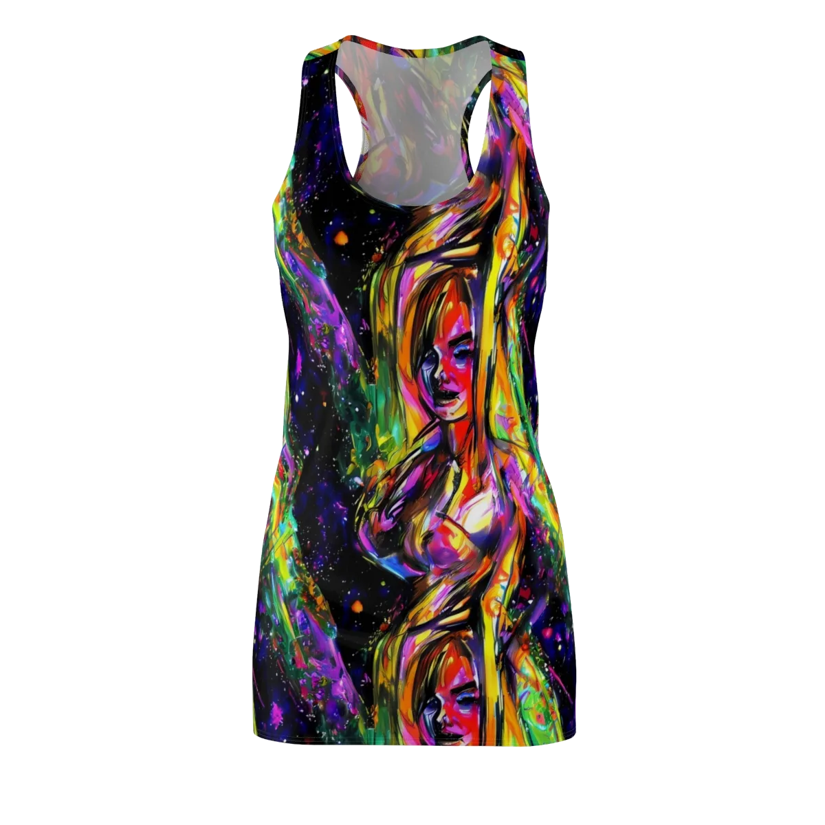 Galactic Flamenco on Racerback Dress — Front