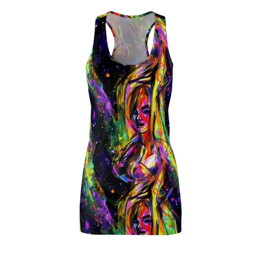 Galactic Flamenco on a Racerback Dress