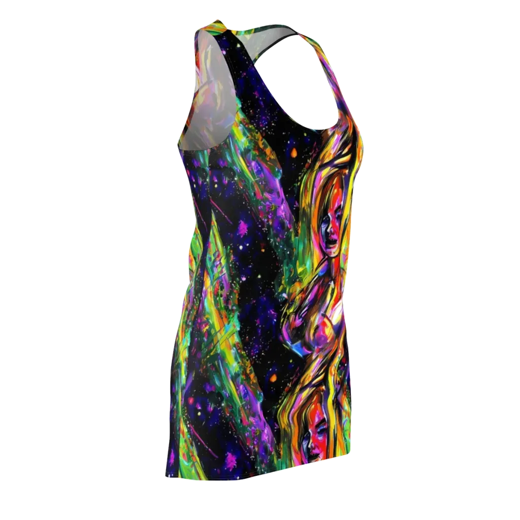 Galactic Flamenco on Racerback Dress — Front Side