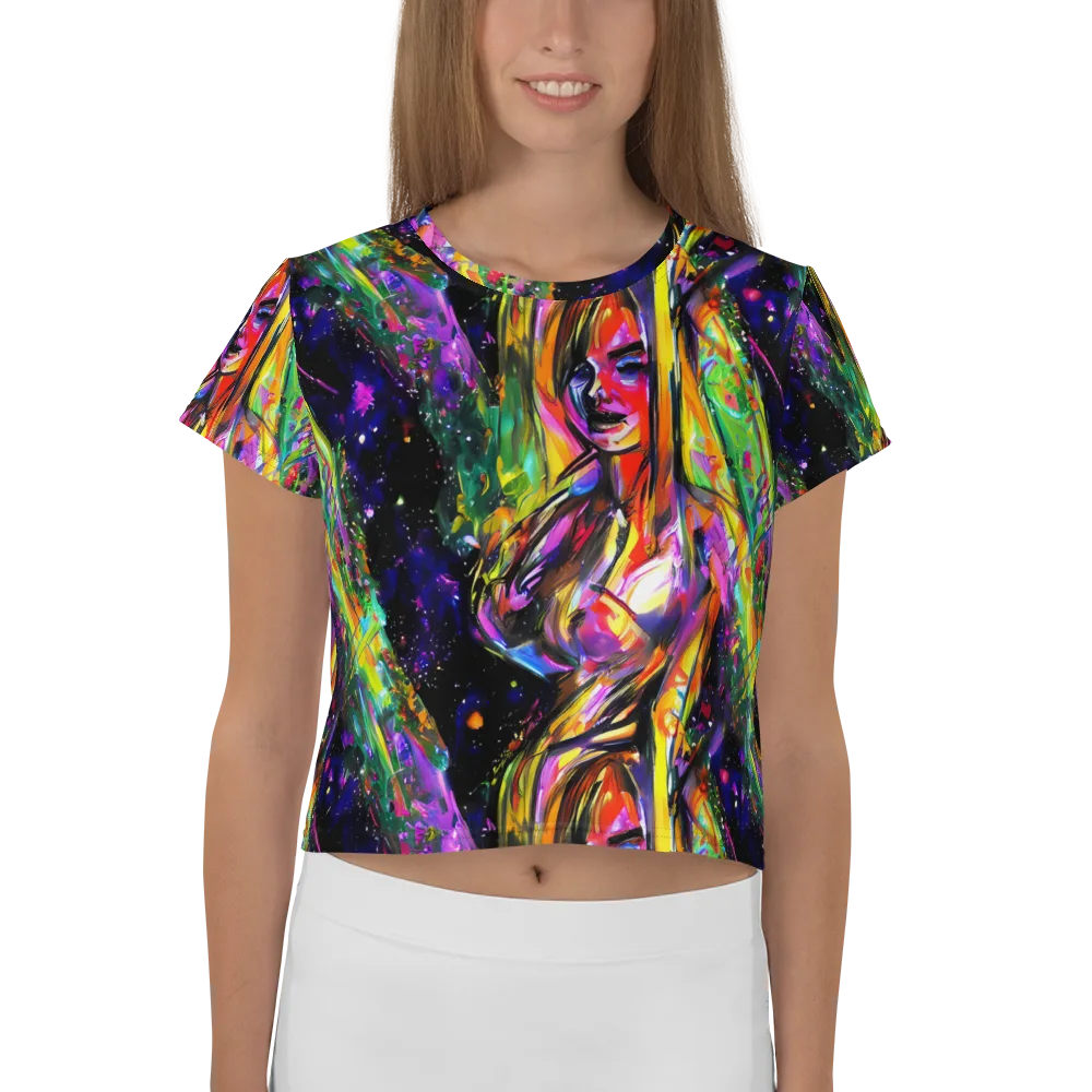 Galactic Flamenco on Crop Tee — Front