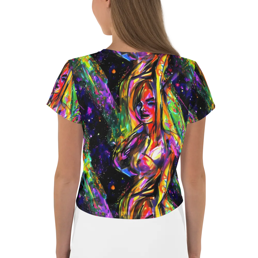 Galactic Flamenco on Crop Tee — Back