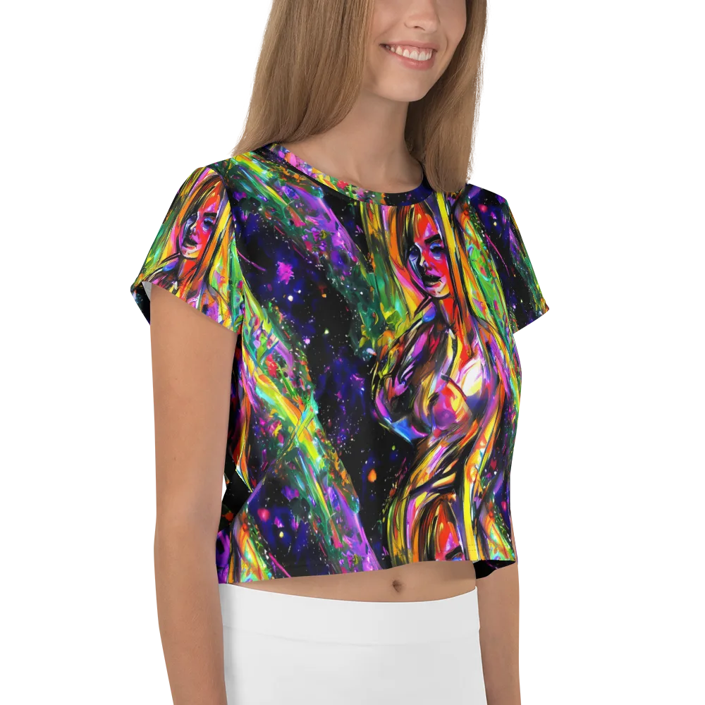 Galactic Flamenco on Crop Tee — Right