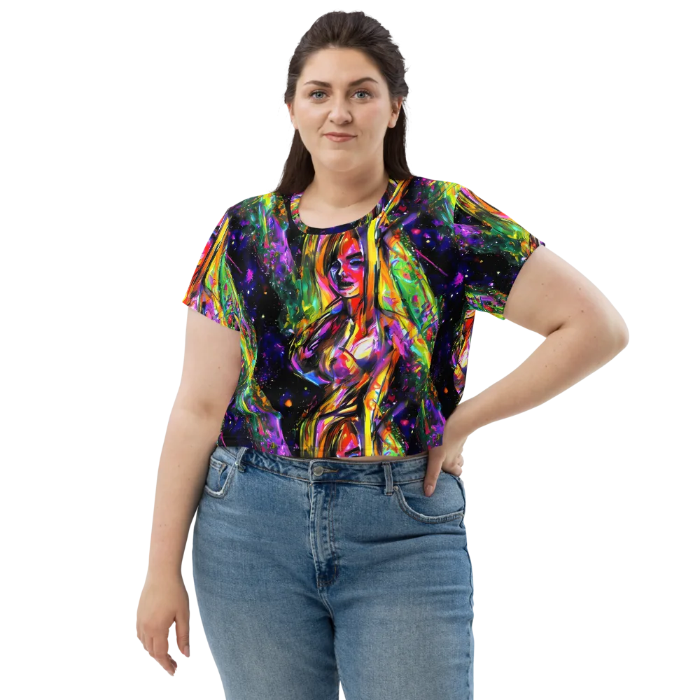 Galactic Flamenco on Crop Tee — Front