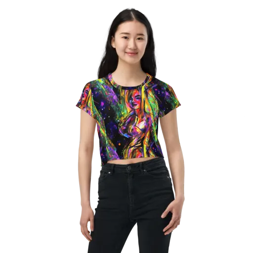 Galactic Flamenco on a Crop Tee