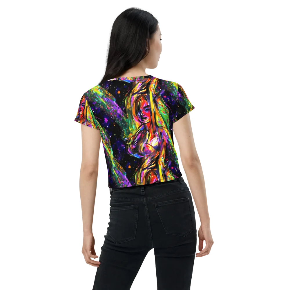 Galactic Flamenco on Crop Tee — Back