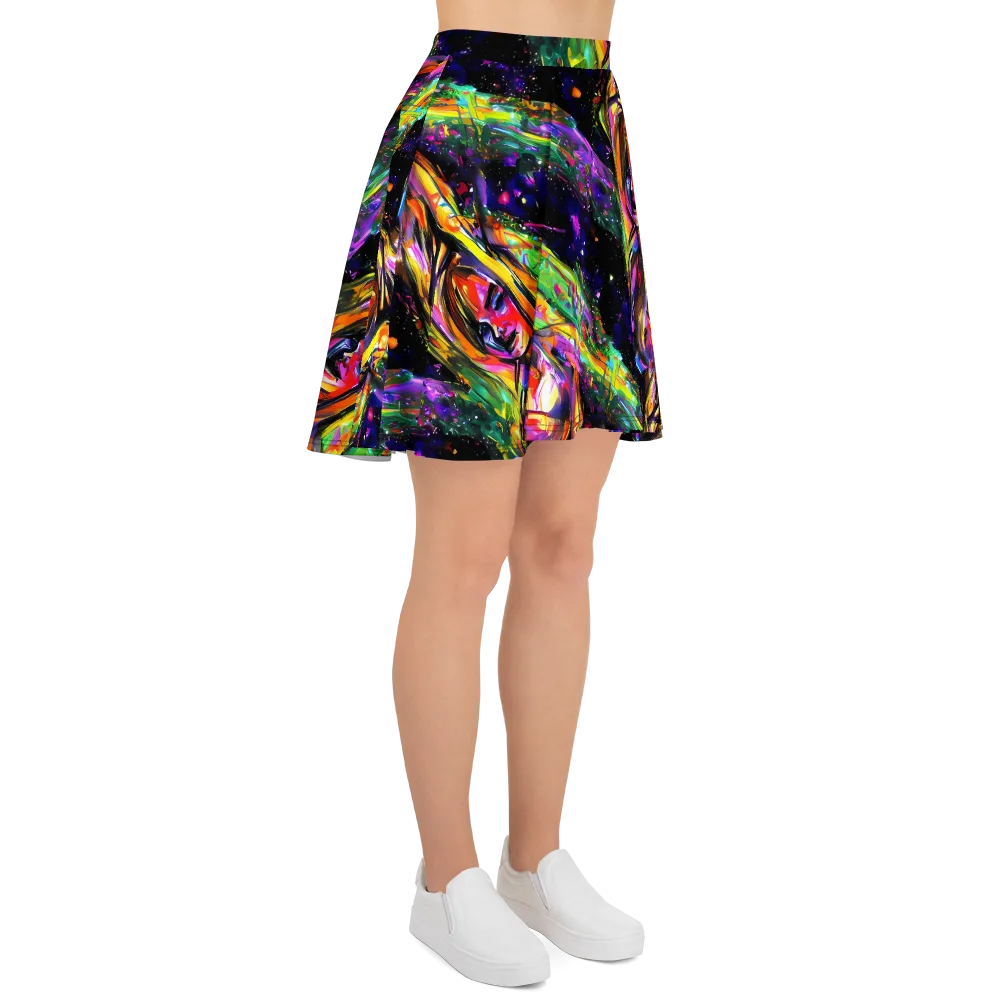 Galactic Flamenco on Skater Skirt — Right